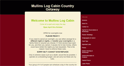 Desktop Screenshot of mullinslogcabin.net